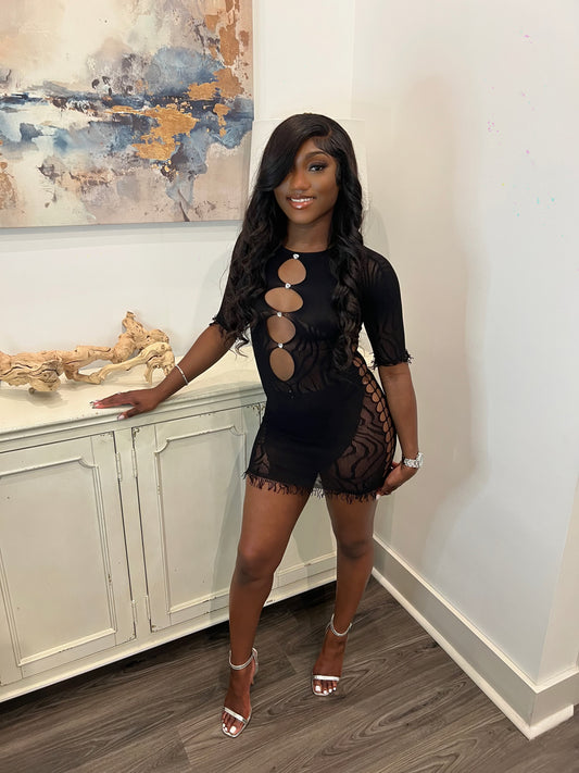 EYE CANDY MINI DRESS (black)